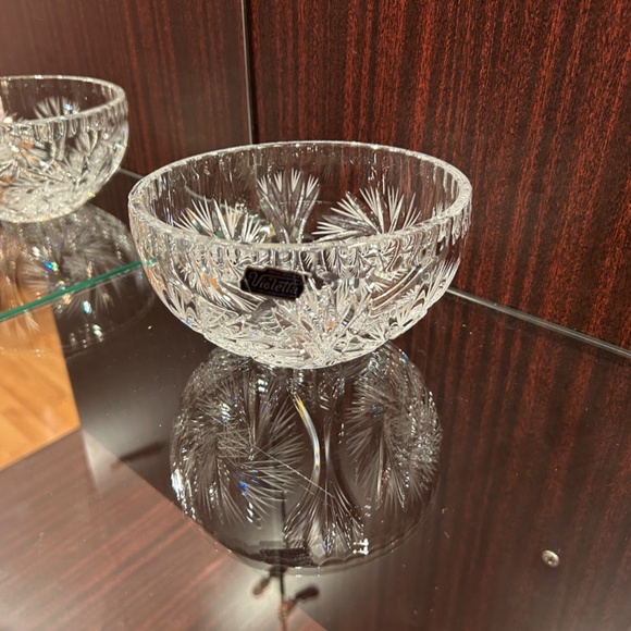 Violetta Round Crystal Candy Bowl Made in Poland - Picture 3 of 7